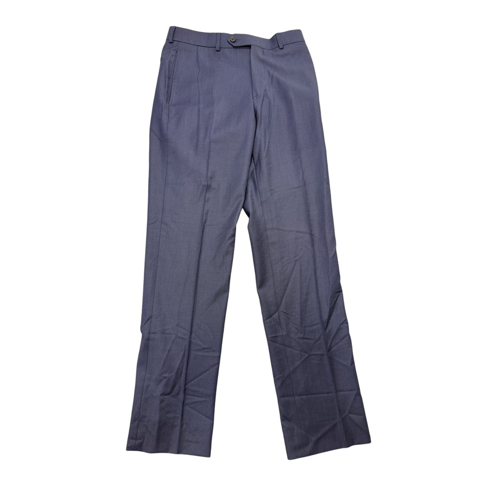 Brooks Brothers Explorer Regent Fit Pants Mens 32x32 Blue Micro-Check Wool